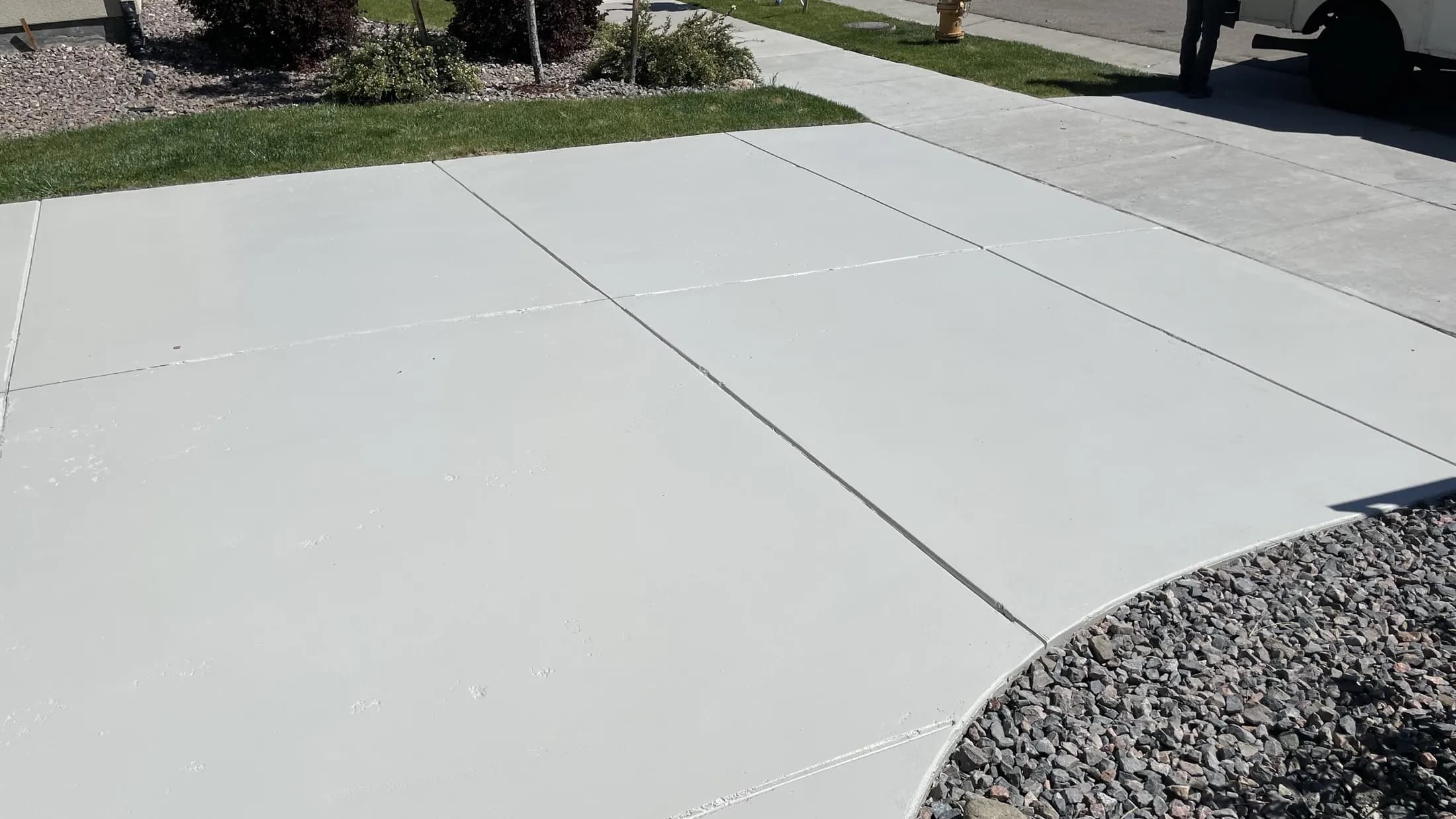New concrete driveway by Concrete Doctor in Lakewood, Colorado